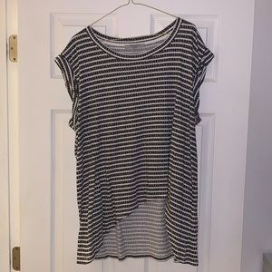 All Saints high-low logo shirt